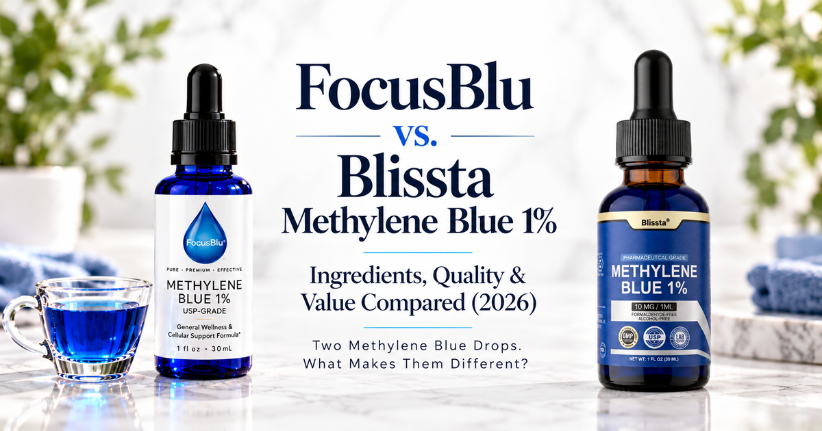 FocusBlu vs Blissta: Which 1% USP Grade Methylene Blue Drops Should You Buy? (2026)