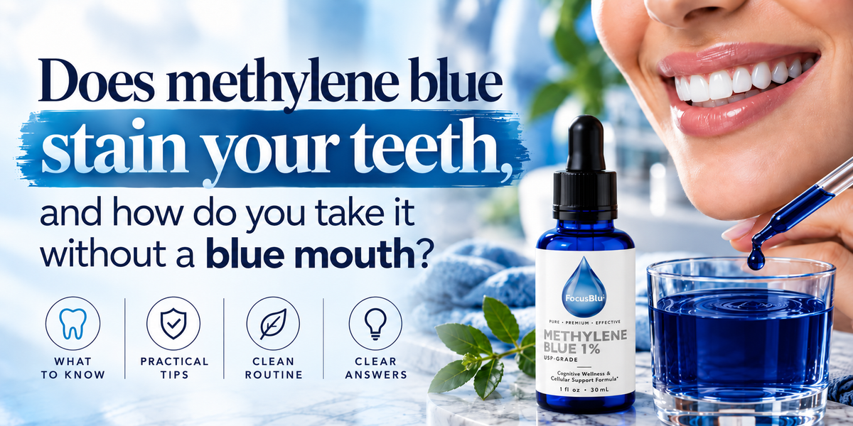 Does Methylene Blue Stain Your Teeth, and How Do You Take It Without a Blue Mouth?
