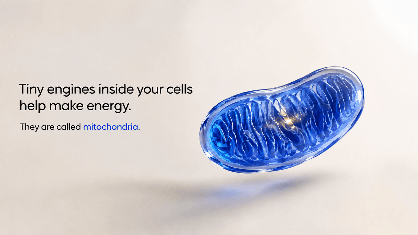 A single mitochondrion, the small engine inside nearly every cell